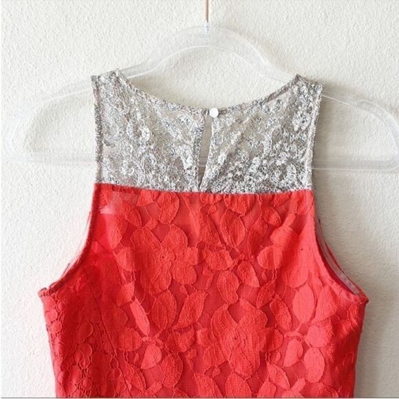 Anthropologie Moulinette Soeurs Red Lace Peplum Tank Top - Picture 6 of 11